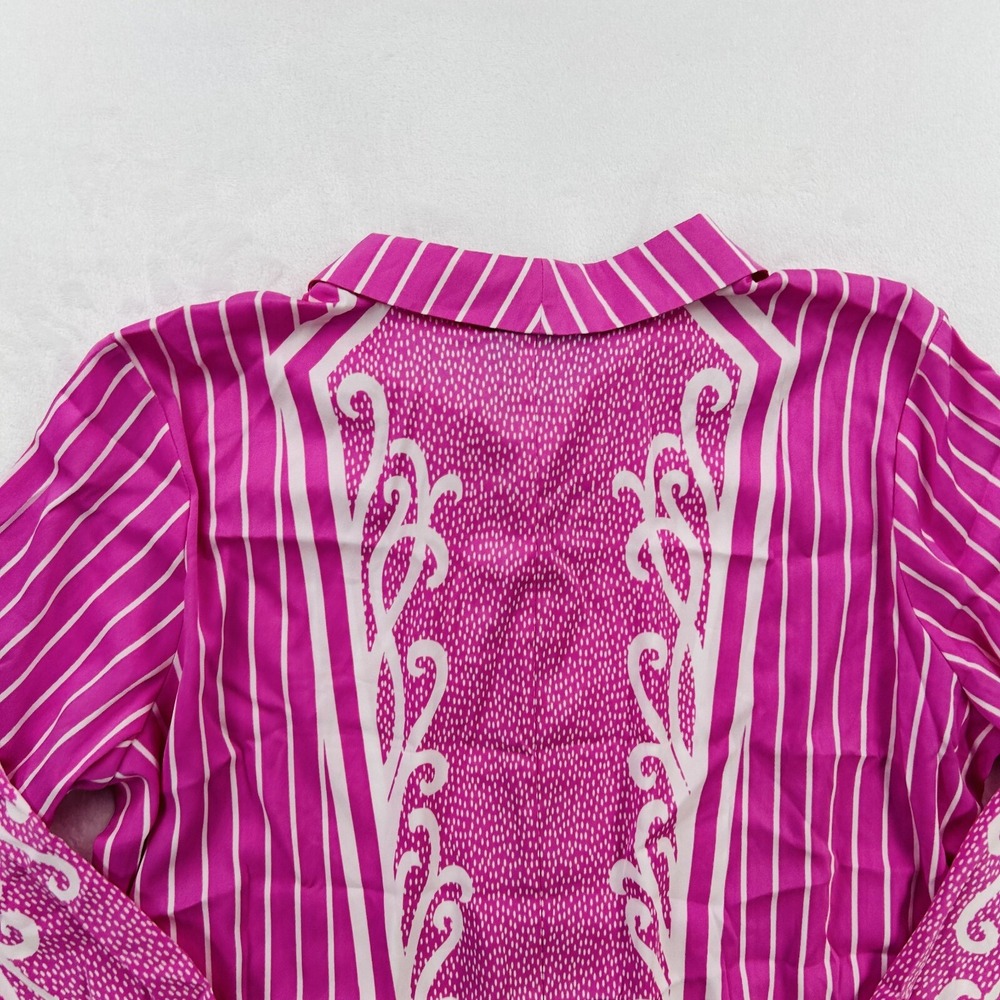 Bob Mackie Shirt Womens Extra Large Pink Button Up Western Cowboy Ladies NEW! - Picture 9 of 16